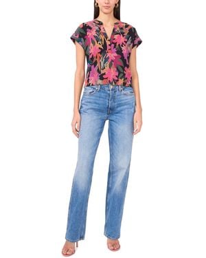 売れ筋商品|||ヴィンスカムート カットソー トップス レディース Women's Bubble-Hem Cap Sleeve Top Violet Blush Vince Camuto Bubble-hem Cap Sleeve Top in Pink | Lyst