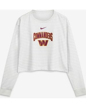 Nike Washington Commanders Loose Fit Crop Top - White