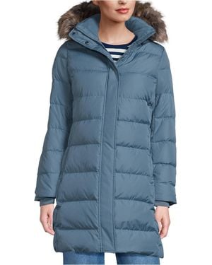 Lands' End Max 600 Down Puffer Coat - Blue