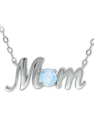 Giani Bernini Crystal Birth Month "mom" Pendant Necklace - Blue