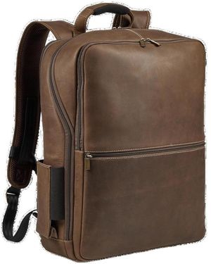 Luxorro Leather Backpack(17 Inch) - Brown