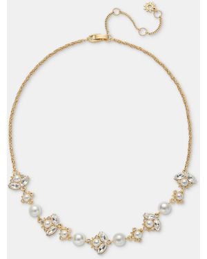 Marchesa Crystal & Imitation Pearl Statement Necklace - Natural