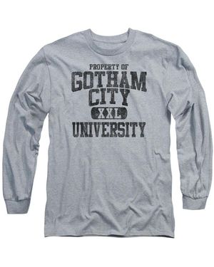 Batman Property Of Gcu Long Sleeve Tee / T-shirt - Gray