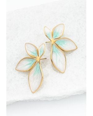 Starfish Project Flourish Leaf Earrings - White