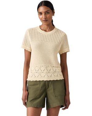 Levi's Isabelle Crochet Short-sleeve Sweater - Natural