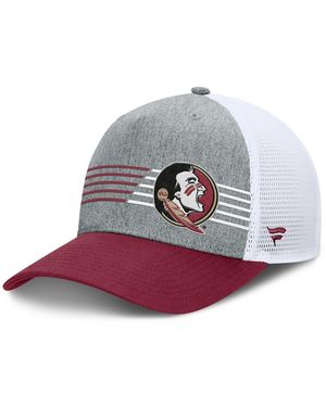Fanatics Heather Gray/garnet Florida State Seminoles Profile Trucker Adjustable Hat - Multicolor
