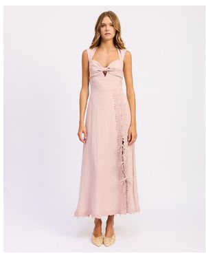En Saison Tailored Megan Sweetheart Neck Maxi Dress - Pink