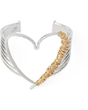Robert Lee Morris Heart Cuff Bracelet - White