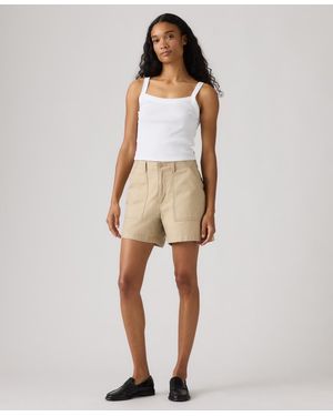 Levi's Cinch Utility Mid-rise Shorts - Natural