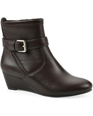 White Mountain Chamlet Wedge Booties - Black