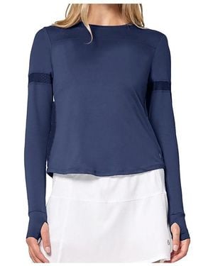Lija Pacer Long Sleeve Tennis Shirt - Blue