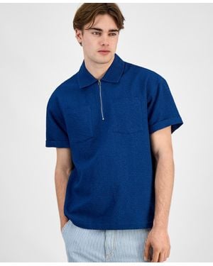 Sun & Stone Sun + Stone Bennet Poplin Shirt - Blue