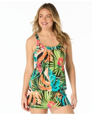 Coco Reef Pull-on Scoop Neck Ultra Fit Tankini Top - Green