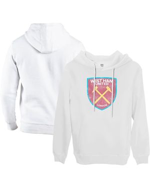 1863fc West Ham United Color Badge Fleece Pullover Hoodie - White