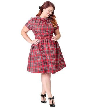 Smak Parlour Plus Size Flare Dress - Red
