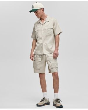 Mode Of One Camp Collar Twill Shirt - Natural