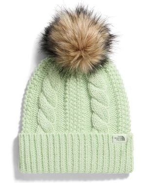 The North Face Oh Mega Faux-fur Pom Beanie - Green