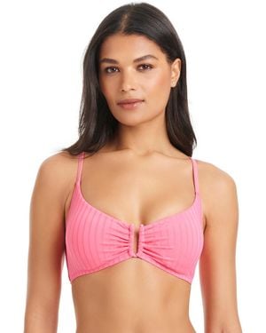 Sanctuary Refresh Ribbed Tie-back Underwire Bra - Pink