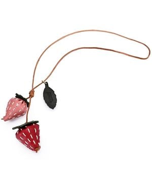 Old Trend Strawberry Mini Handcrafted Botanical Fruit Charm - White