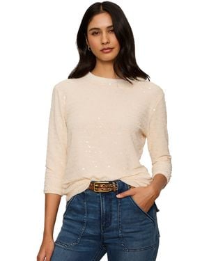 Sanctuary Mode Sequin-embellished 3/4-sleeve T-shirt - Blue