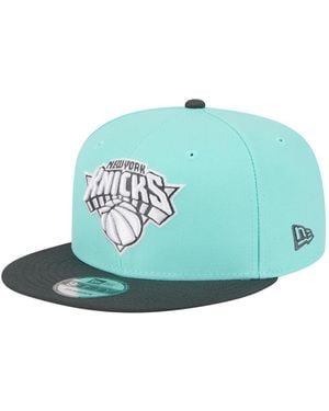 KTZ Turquoise/charcoal New York Knicks Color Pack Two-tone 9fifty Snapback Hat - Green