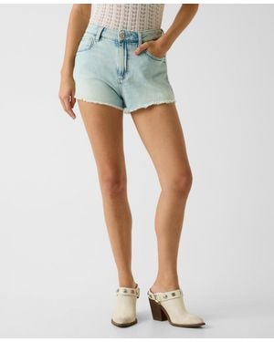 Guess Vintage-inspired Mom High-rise Shorts - Blue