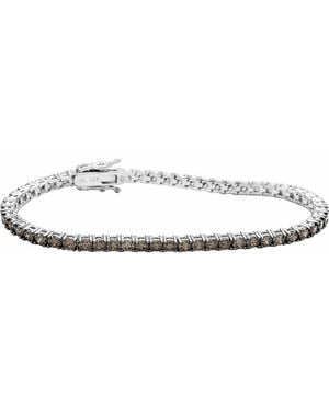 SUZY LEVIAN NEW YORK Suzy Levian Sterling Silver Cubic Zirconia Thin Tennis Bracelet - White