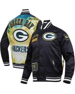 Pro Standard Green Bay Packers Sublimated Satin Full-snap Jacket - Blue