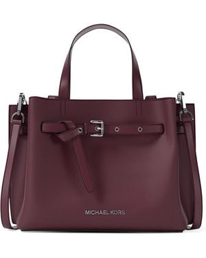 Michael Kors Michael Emilia Satchel Small Bag - Purple