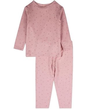 Memoi Kids' Delightful Cherries 2 Pc Lounge Set - Pink