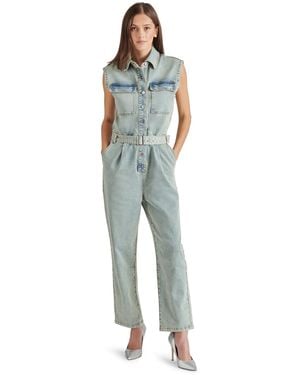 Steve Madden Olynne Sleeveless Tie-waist Jumpsuit - Blue