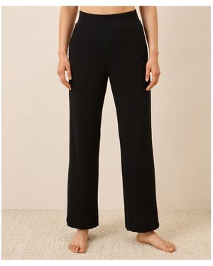Pact Dream Rib Wide Leg Lounge Pant - Black