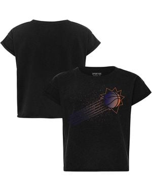 Sportiqe Phoenix Suns Cropped Genuine Issue Collection Alana T-shirt - Black