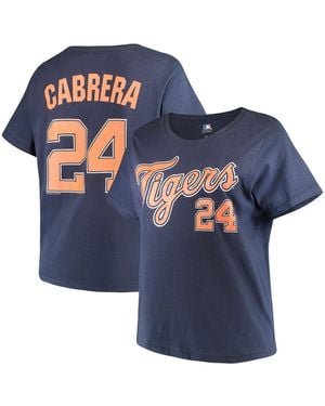 Majestic Miguel Cabrera Detroit Tigers Name Number T-shirt - Blue