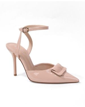 BERNESS Cindee Patent Buckle Stiletto Pumps - Pink