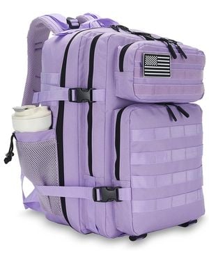 Aofar 45l Outdoor Camping 3 Day Pack Molle Waterproof Rucksack - Purple