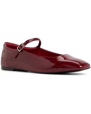ALDO Kristyn Square-toe Mary Jane Flats - Red