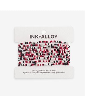 INK+ALLOY Ink + Alloy Sage 10 Stranded Beaded Stackable Stretch Bracelets - White