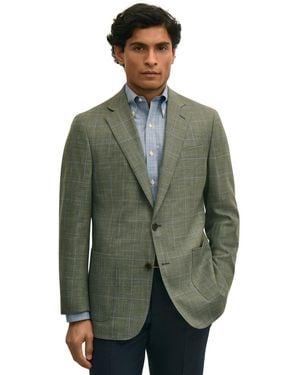 Brooks Brothers B By Hopsack Classic-fit Wool Blazer - Green