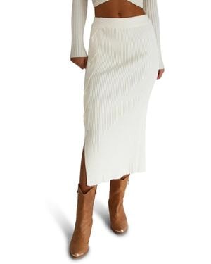 Belle & Bloom All My Life Knit Midi Skirt - Natural