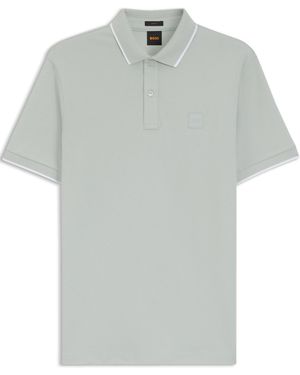 BOSS Boss By Slim-fit Pique Polo - Gray