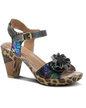 L'ARTISTE Spring Step Wildcat Platform Buckle - Metallic