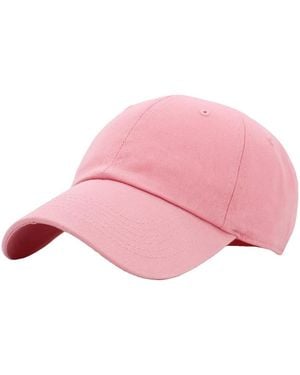 FURLING Classic Cotton Adjustable Low Crown Baseball Cap - Pink