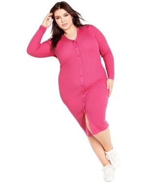 Avenue Scarlett Rib Dress - Pink