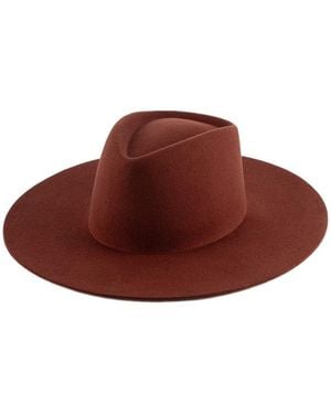 Gigi Pip Dakota Wide Brim Felt Hat - Red