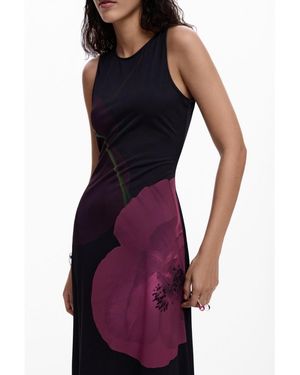 Desigual Asymmetric Poppy Dress - Purple