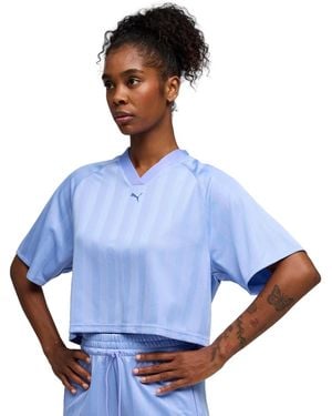 PUMA Relaxed Fit Jersey Top - Blue