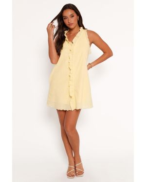Petal & Pup Cassandra Ruffle Mini Dress - Natural