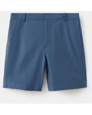 Mango Comfort Stretch Water-repellent 7.48" Bermuda Shorts - Blue