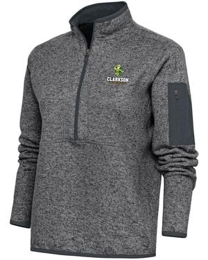 Antigua Clarkson Golden Knights Fortune Digital Thermal Half-zip Jacket - Gray